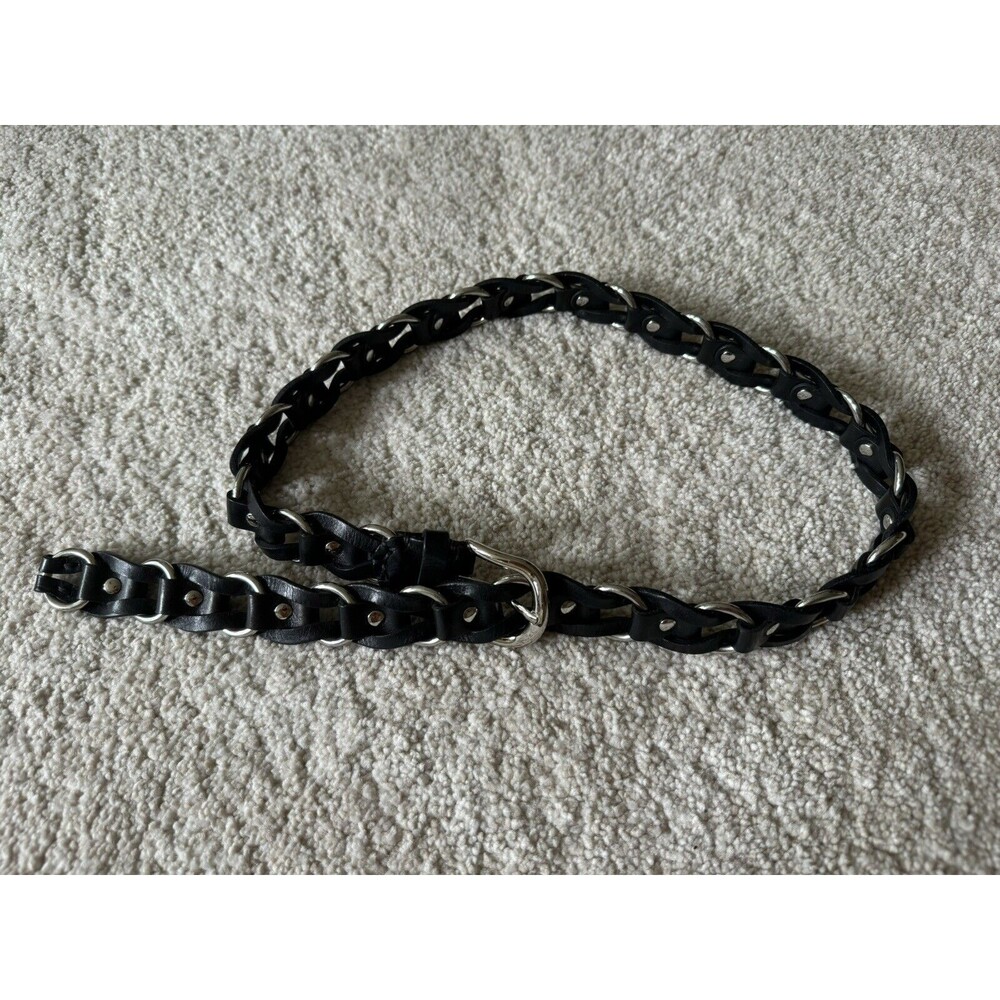 Isabel Marant Braided Leather Black Belt Medium